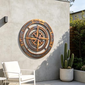 Señales de coordenadas, placas de puerta personalizadas, marcadores de latitud y longitud de metal, letreros de metal de colores calefactables, decoración metálica para jardín.