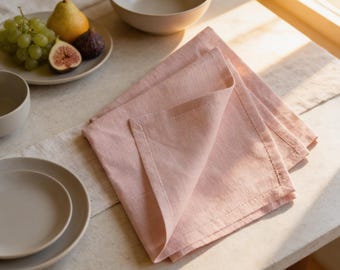 100% Natural linen napkins, Organic linen napkins, Reusable linen napkins, Linen dinner napkins, Linen table napkins, Linen wedding napkins