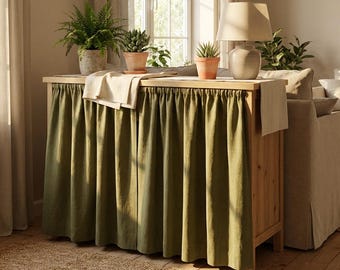 Leinen Schrankvorhang, Leinen Regalvorhang, Küchenvorhang, Küchenvorhang, Leinen Küchenvorhang, Leinen Küchenvorhang, Leinen Küchenvorhang, Leinen, Küchenvorhang