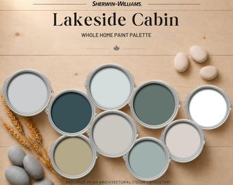 Lakeside Cabin Whole House Paint Color Palette