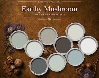 Earthy Mushroom Whole House Paint Color Palette
