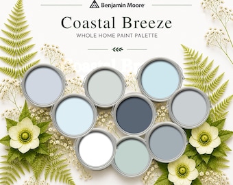Coastal Breeze Whole House Paint Color Palette