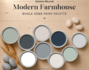 Modern Farmhouse Whole House Paint Color Palette