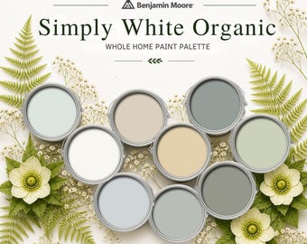 Paleta de colores de pintura Simply White Organic para toda la casa