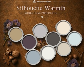 Paleta de colores Silhouette Warmth para pintar toda la casa