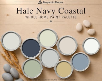 Paleta de colores de pintura para toda la casa Hale Navy Coastal