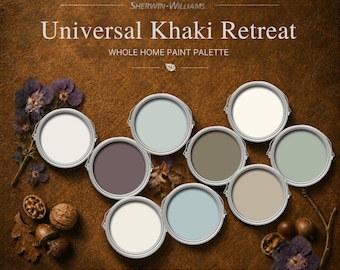 Paleta de colores de pintura para toda la casa Universal Khaki Retreat