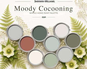 Sherwin Williams Moody Cocooning Whole House Paint Color Palette