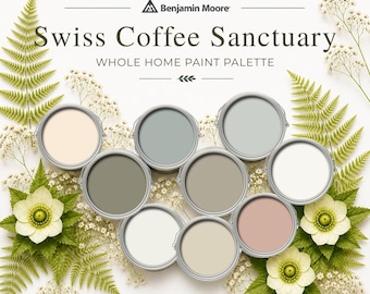 Swiss Coffee Sanctuary Whole House Paint Color Palette
