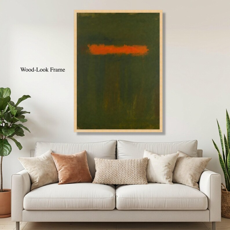 Mark Rothko No. 76, 1959 Olive Green and Bright Orange Abstract ...