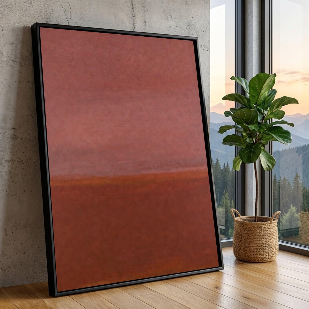 Mark Rothko Paint Mark Rothko No.3 1950 Color Field Abstract Canvas Print Red Brown ...