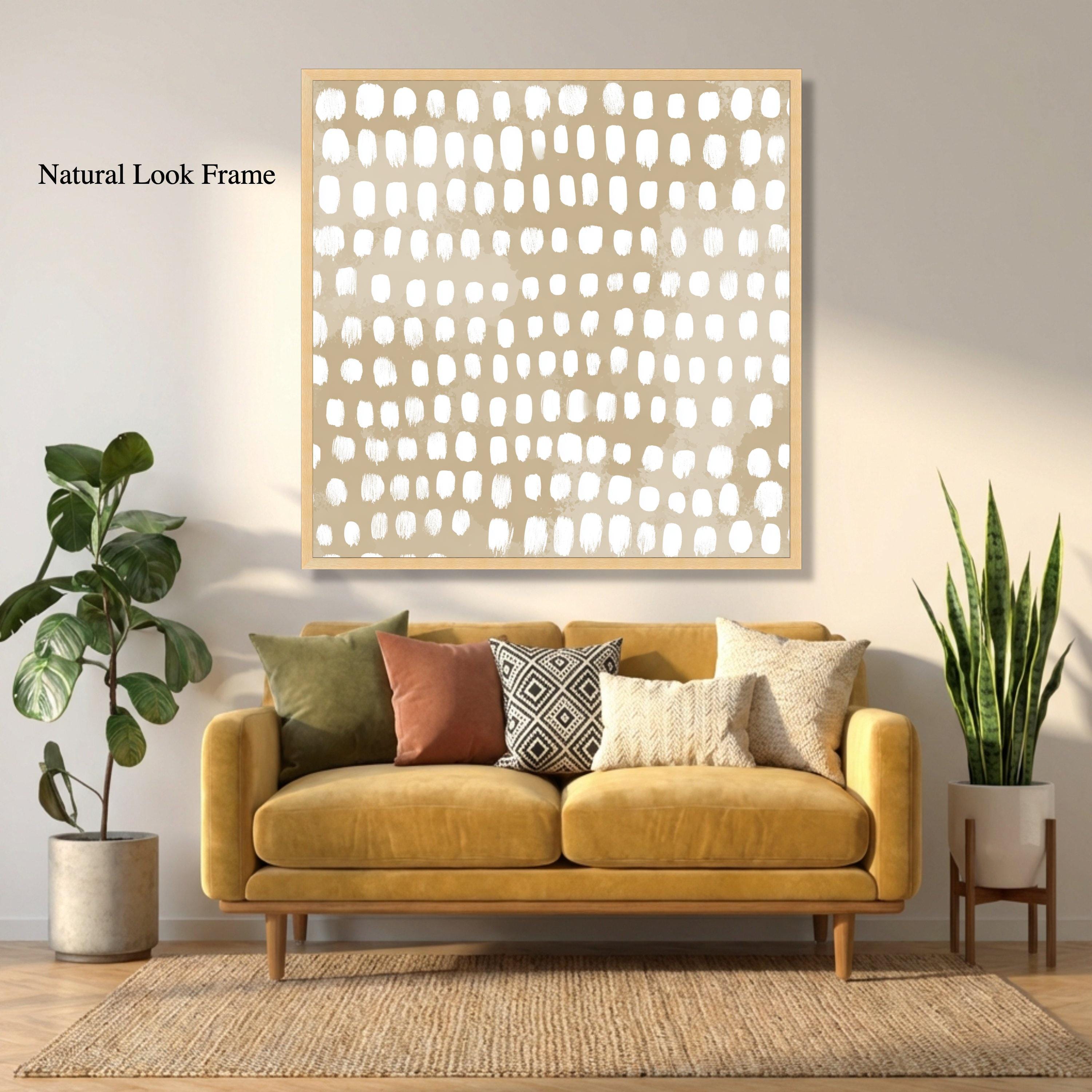 Neutral Abstract Pattern Canvas, Modern Minimalist Wall Art, Beige ...
