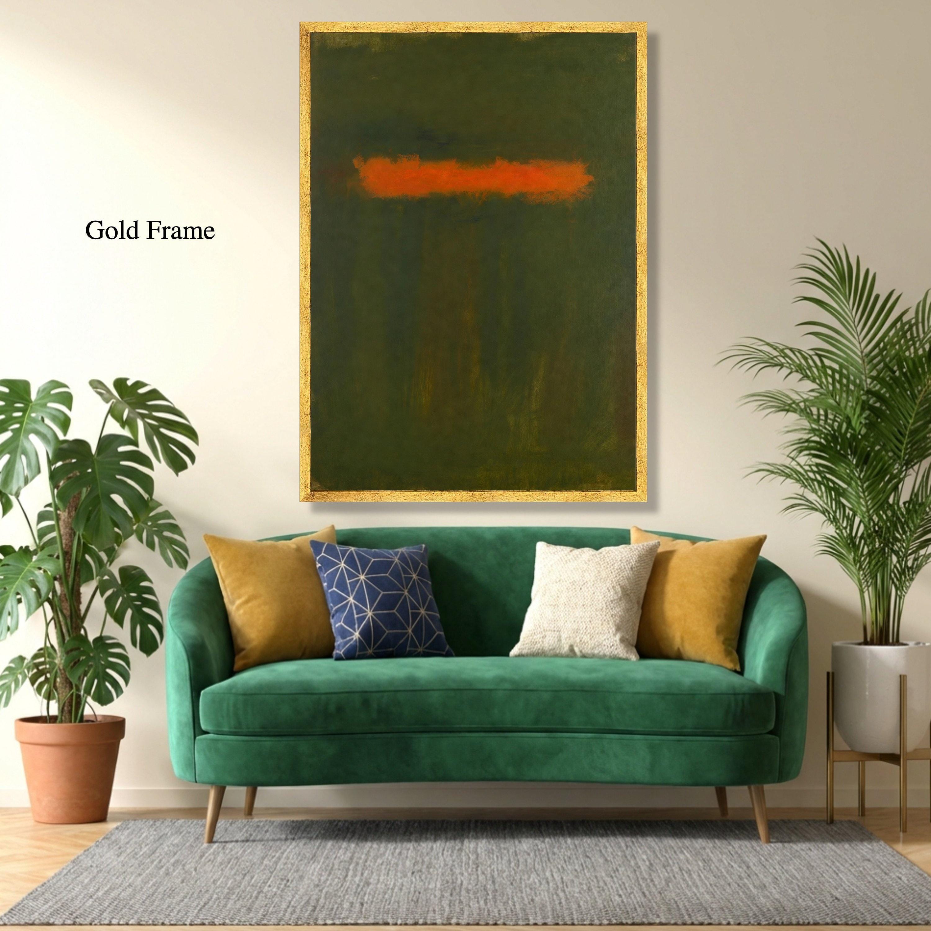 Mark Rothko No. 76, 1959 Olive Green and Bright Orange Abstract ...