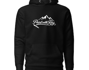 Unisex Hoodie -Logo and Flag Painting on Back