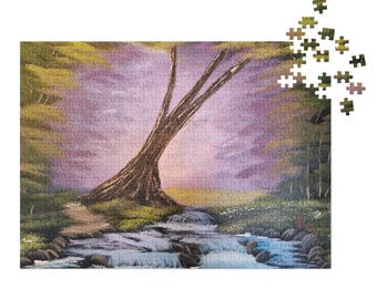Jigsaw puzzle with tin