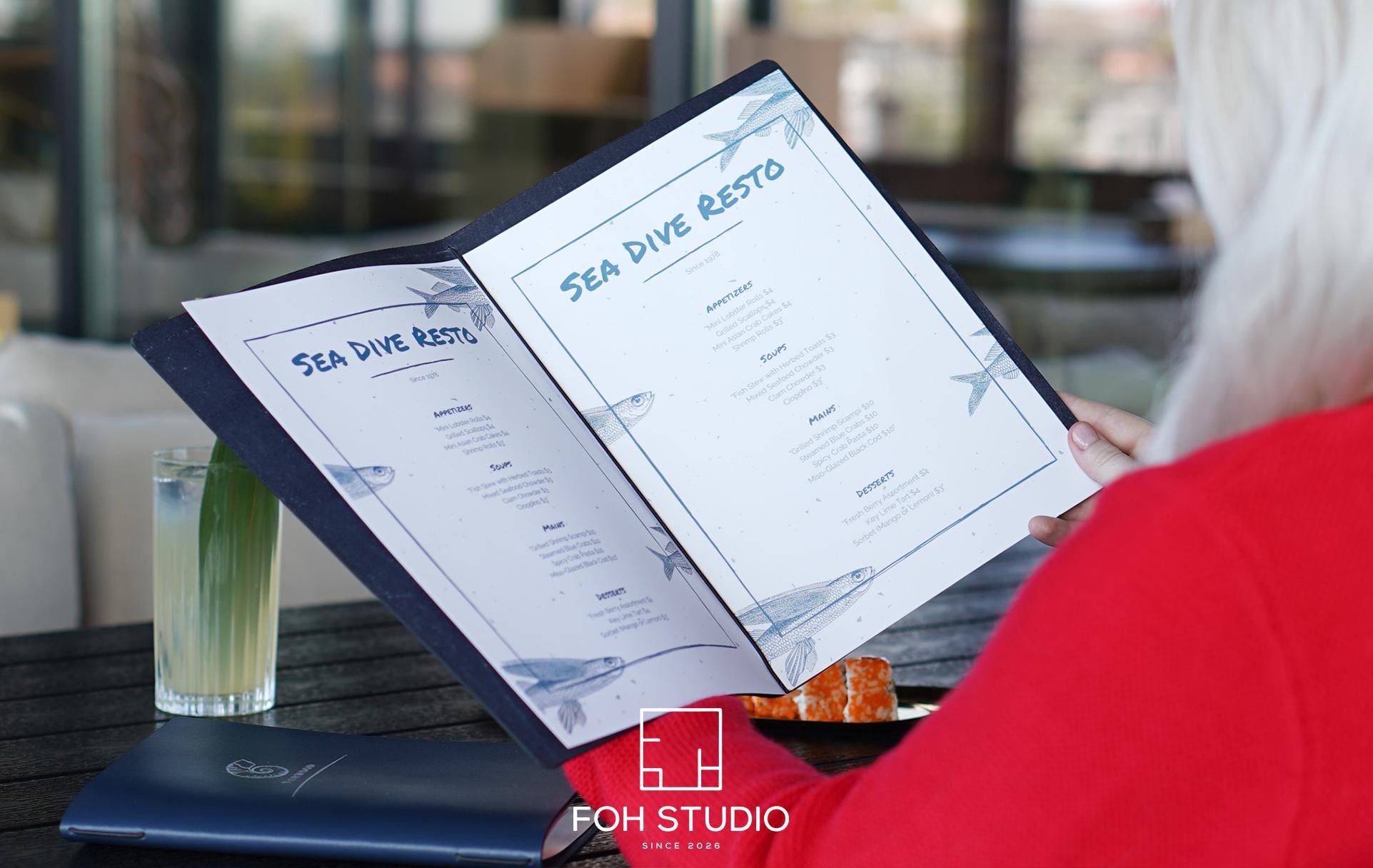 Textured Leather Menu Folder, Custom Restaurant Cafe Bar Menu Book - Etsy