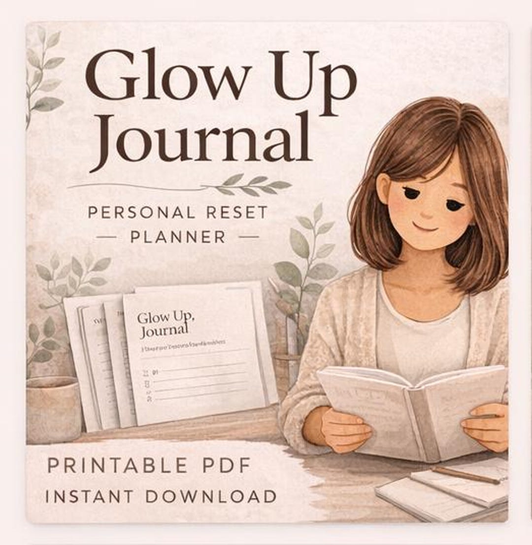 Glow up Journal Printable | Beauty Routine Planner | Self Care (digital ...
