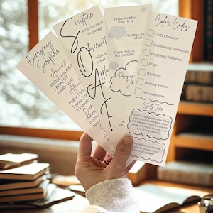 Lesezeichen-Set zum Ausdrucken | SEIFE | Gebetsführer | Schrift | Color Coding Anleitung