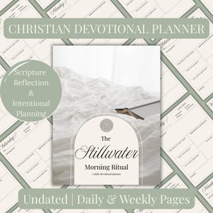 Christian Devotional Planner PDF | Daily, Weekly Faith Study Journal (Digital Download)
