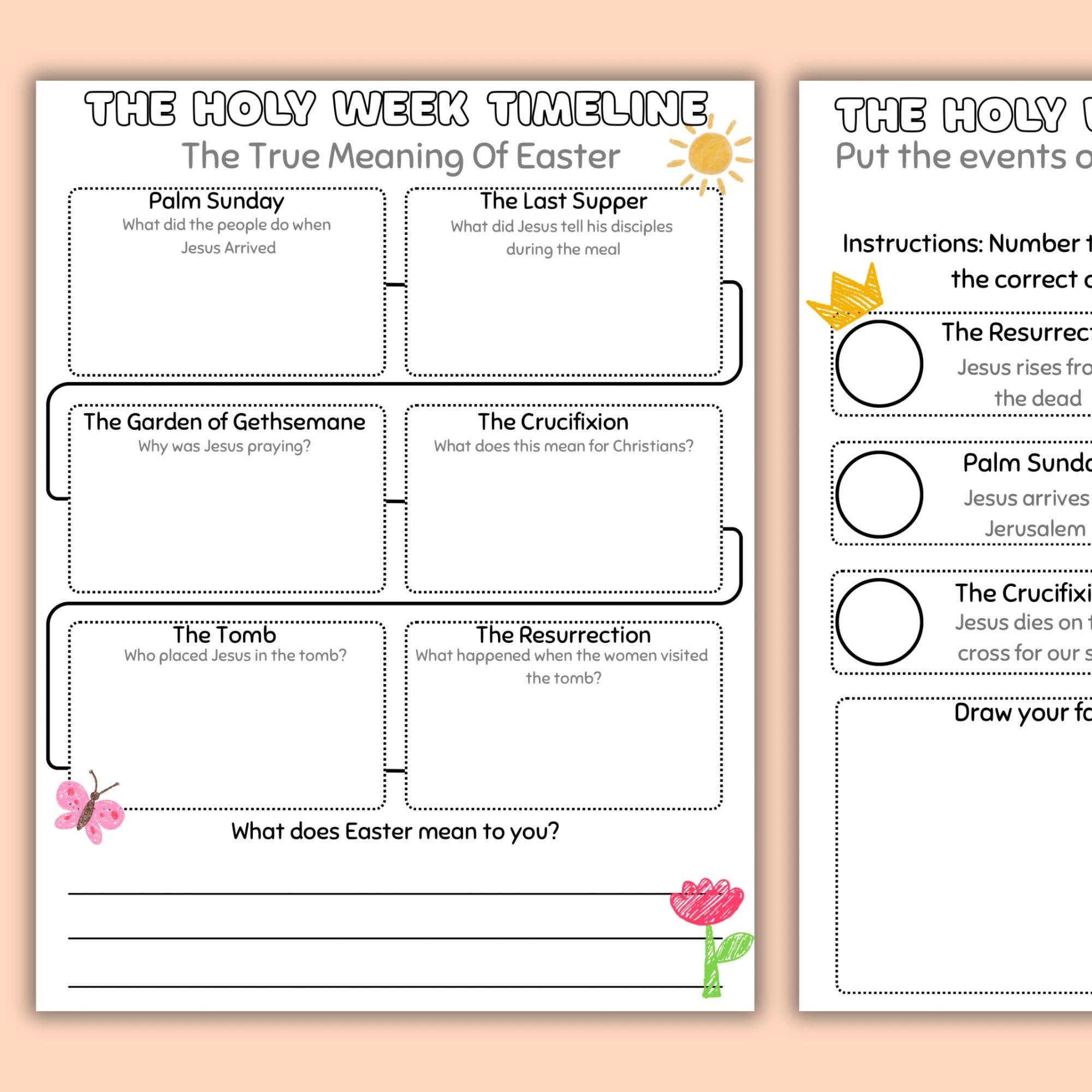 Christian Easter Activity Pack | Holy Week Bible Lesson Worksheets ...