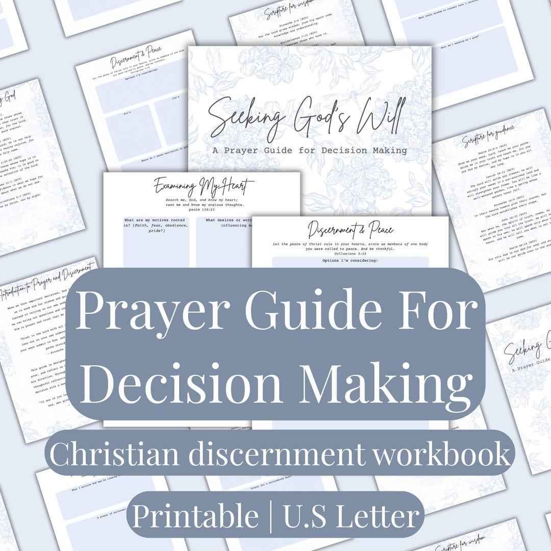 Christian Decision Making Prayer Guide | Seeking God's Will Workbook ...