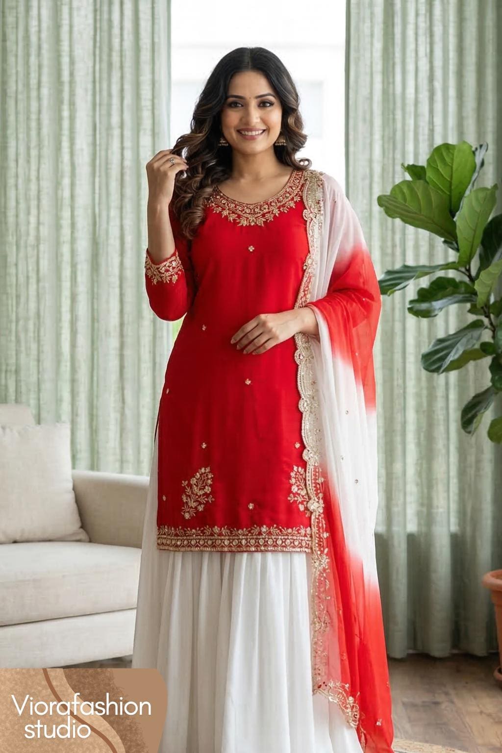 Red Pakistani Salwar - Etsy
