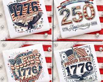 Paquete de imágenes PNG del 250 aniversario, Águila patriótica, Estatua de la Libertad (Descarga digital)
