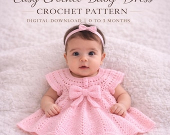 Patroon gehaakt babyjurkje | Kanten strik pasgeboren baby | Zelfstudie waaiersteek (digitale download) pdf