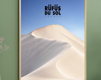 Rufus Du Sol Solace Canvas Print Electronic Music Poster Minimal Desert Album Cover Wall Art Modern Aesthetic Decor