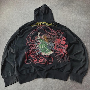 Ed Hardy Red Hoodie - Etsy