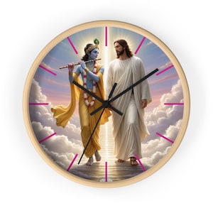 Luminous Clouds Wall Clock natural wood | Silent 10" Plexiglass Face