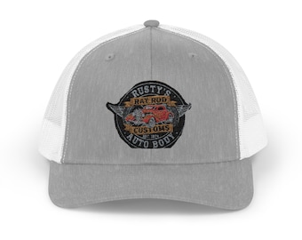 Vintage Hot Rod Patch Snapback Cap | Trucker Hat, Classic Car Logo
