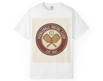 Pickleball Social Club T-Shirt | Pickleball Paddle Badge Design