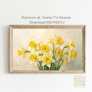 Narciso Cluster Samsung Frame TV Art / Airy Spring Floral / Hisense Canvas LG Ember TV