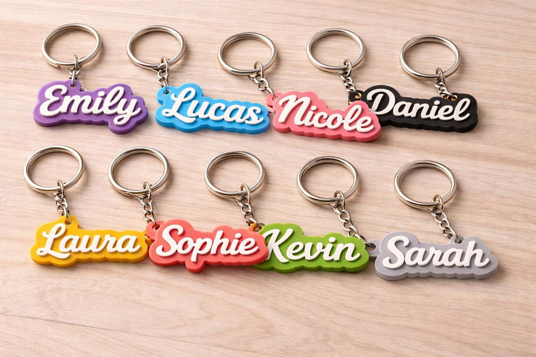 Simple Name Keychains Personalized Name Keychain - Etsy
