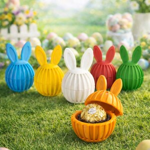 Easter Bunny Egg Candy Holder – Reusable Treat Container (Pack of 6)