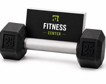 Dumbbell Business Card Holder