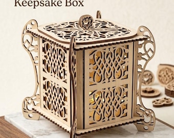 Ornate Celtic Keepsake Box Laser Cut File, Wood Jewelry Case (Digital Download)