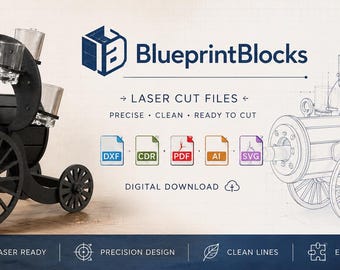 Cannon Schnapsglashalter Laser Cut Dateien | DXF Cdr Pdf Ai svg (Digitaler Download)