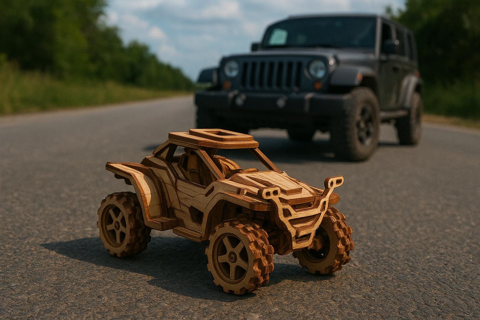 3D Wooden Off-road Buggy Laser Cut File: Vector Plan Blueprint (digital ...