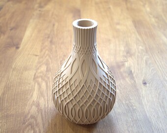 Ornament-Vase I 3D Druck I Statement-Piece I Trockenblumen I Geschenk Einzug I Wohndeko I PLA I