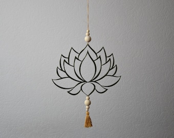 Lotusblüte Wandbild I 3D Druck I Statement Piece I Yoga Deko I