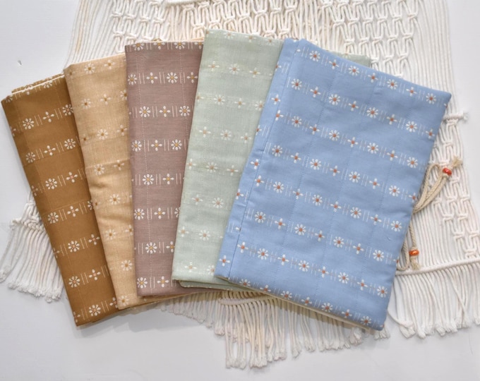 Quilted Electronic Device sleeve/case, Book sleeve, floral linen