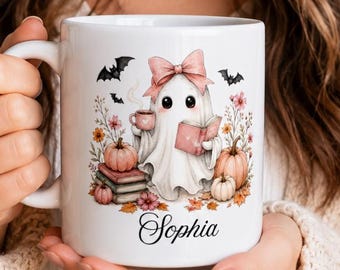 Personalized Halloween Ghost Mug  • Personalized Mug • Fall Mug • Halloween Party Decoration  • Gifts • Thanksgiving • Halloween Gifts
