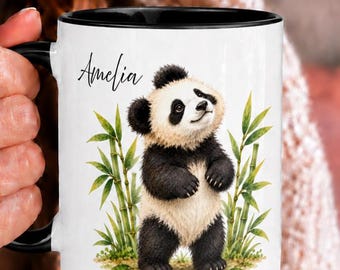 Personalized Panda Mug • Personalized Panda Gift • Coffee Mug Housewarming Gift  • Affordable Birthday Gift • Animal Mug