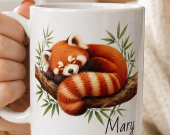 PERSONALIZED Red Panda Mug • Red Panda Gift • Personalized Gift • Gift for Her • Sister Gift • Daughter Gift • Affordable Birthday Gift