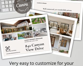 Luxury Real Estate Brochure Template, 16-Page Canva Property Presentation (Digital Download)