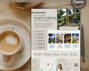 Real Estate Neighborhood Guide Flyer Template (US Letter)