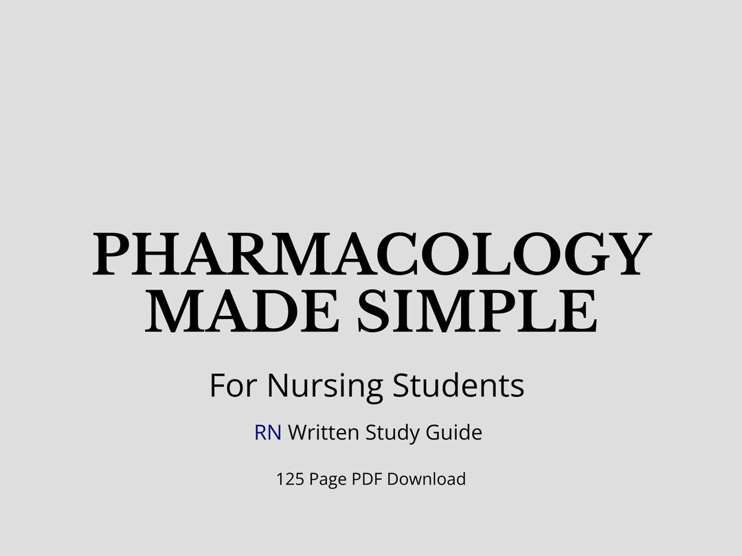 Pharmacology Made Simple for Nursing Students PDF | NCLEX Pharm Study ...