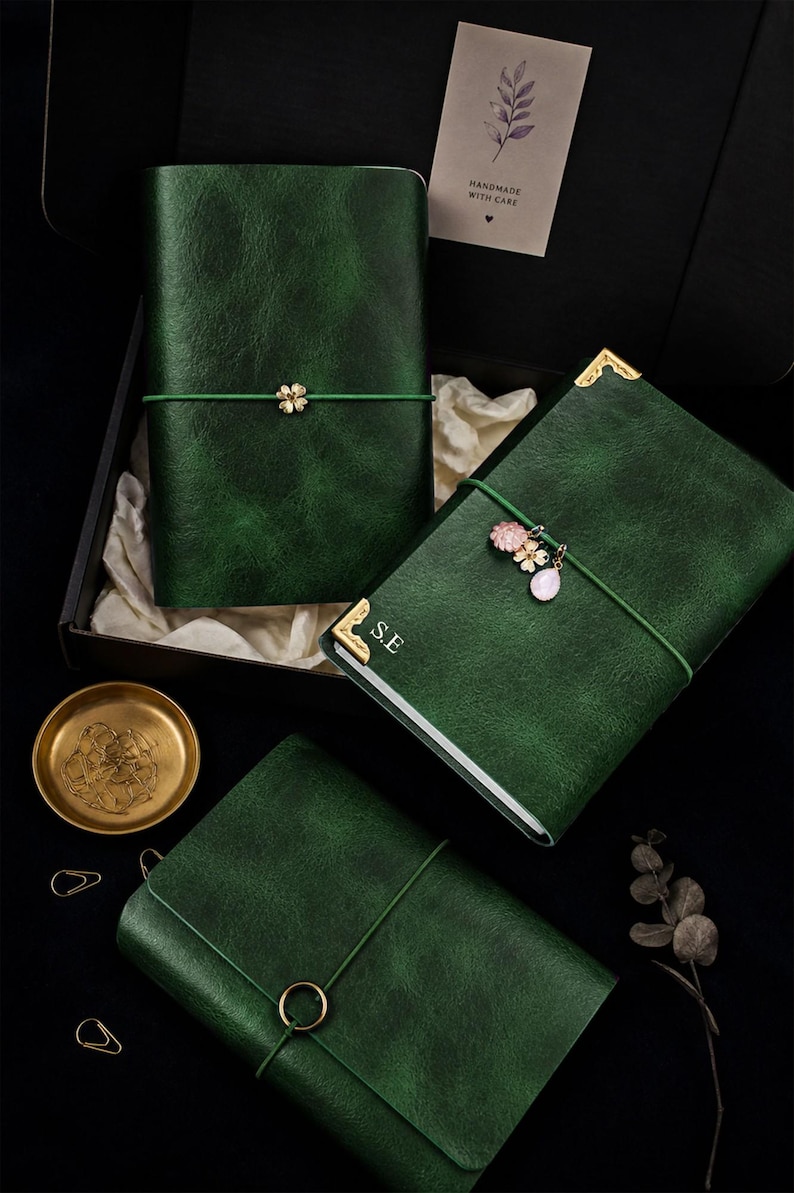 Personalized A5 Leather Trifold Journal – Refillable Traveler's ...
